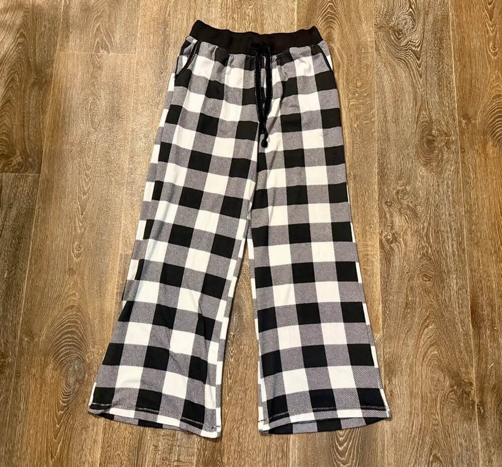 Women’s Joyspun Hacci Knit Buffalo Plaid Sleep Pants Size S (4-6)